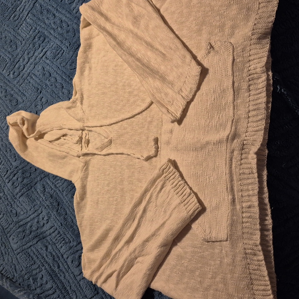 Lucky Brand Women's Size XL Natural Pullover Baja Hoodie Sweater
